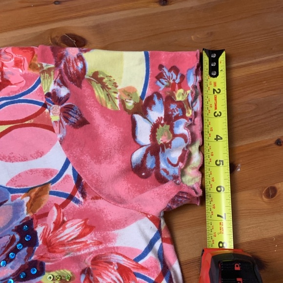 Papa Short Sleeve T shirt w Embellishments on the Front, Colourful - Picture 8 of 13